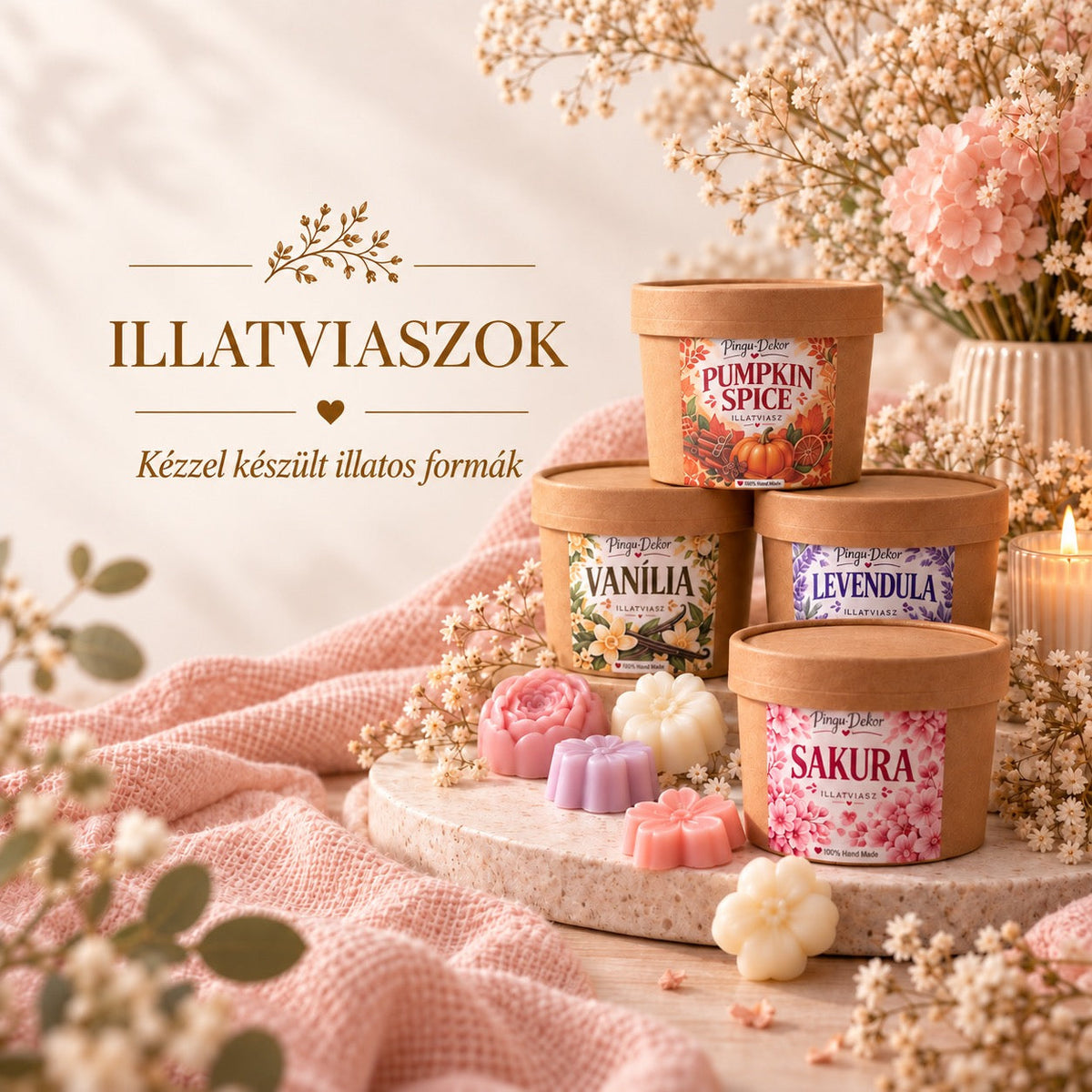 Illatviaszok és állványok